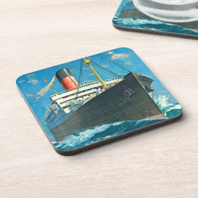 OCEAN LINER BEVERAGE COASTER (Left Side)
