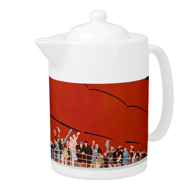 Ocean Liner Bon Voyage Teapot (Right)