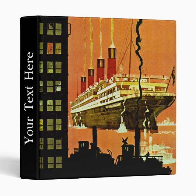 Ocean Liner Departure Binder (Front/Spine)