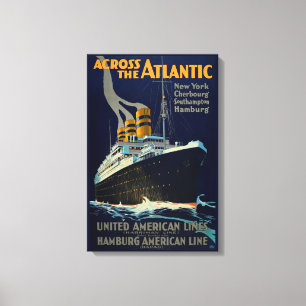 OCEAN LINER EUROPE AMERICA CANVAS PRINT