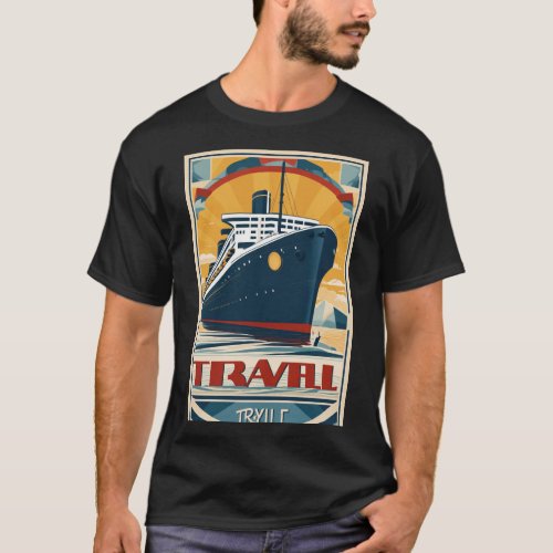 ocean liner in the style of the 1930s T_Shirt
