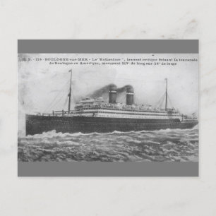 Ocean liner Rotterdam 1910 Postcard