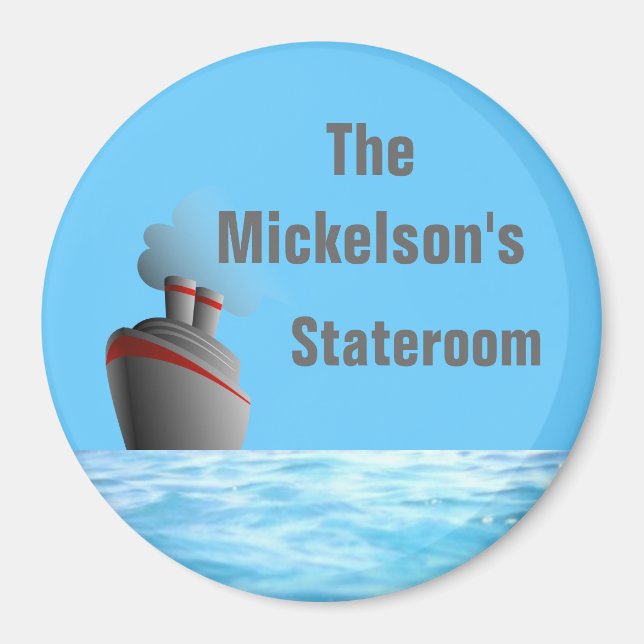 Ocean Liner Sm. Stateroom Door Marker Magnet (Front)