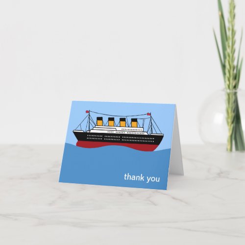 Ocean Liner Thank You note cards