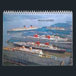 Ocean Liners Calendar<br><div class="desc">New! Improved!  A new calendar for a new year!  A classic ocean liner decorates each month for a full year.  When you can't think of what to give--give one of these.</div>
