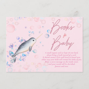 Ocean little Narwhal & bubbles Books for Baby Enclosure Card