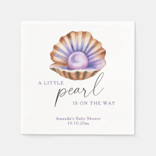 Ocean Little Pearl Under The Sea Baby Shower Napkins