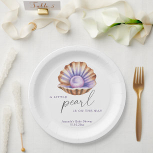Ocean Little Pearl Under The Sea Baby Shower Paper Plates