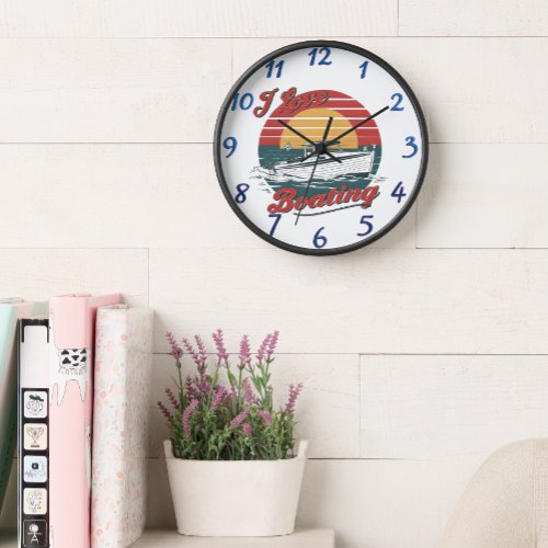 Ocean Love Boating Clock
