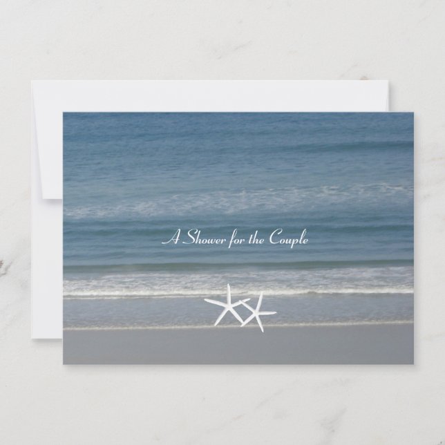 Ocean Love Starfish Wedding Shower Invitation (Front)