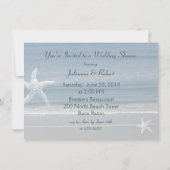 Ocean Love Starfish Wedding Shower Invitation (Back)