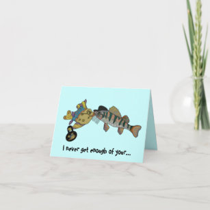 Quiet A Catch Fishing Pun Funny Valentine's Day Holiday Card