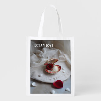 Ocean Love White Tote Bag – Seashell & Rose Coasta