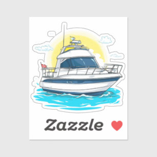 ⛵ Ocean Luxury Voyage Sunny Yacht Sailing Dream✨🌊 Sticker