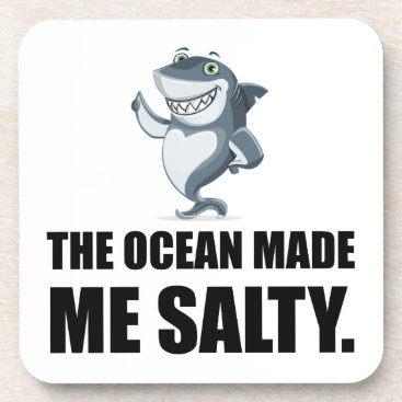 Ocean Made Me Salty Shark Coaster Ocean Made Me Salty Shark Coaster