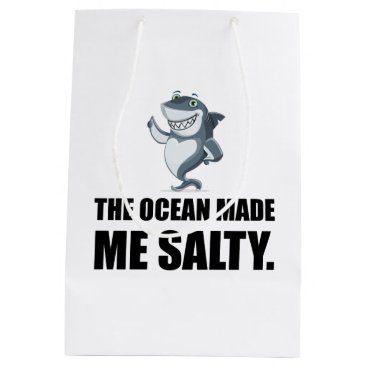 Ocean Made Me Salty Shark Medium Gift Bag Ocean Made Me Salty Shark Medium Gift Bag