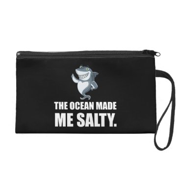 Ocean Made Me Salty Shark Wristlet Purse Ocean Made Me Salty Shark Wristlet Purse