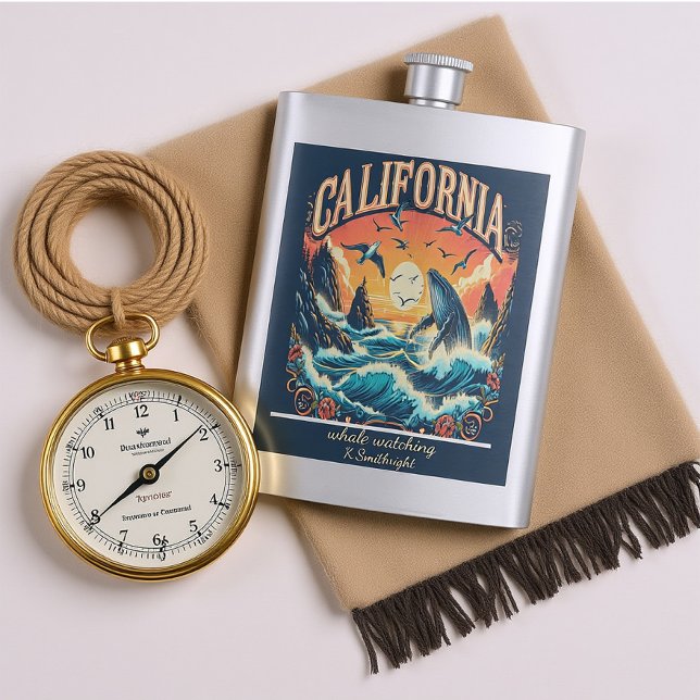 Ocean Majesty California Sunset Flask (Creator Uploaded)