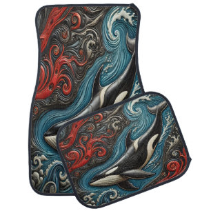 Ocean Majesty: Whales in Harmony Car Floor Mat