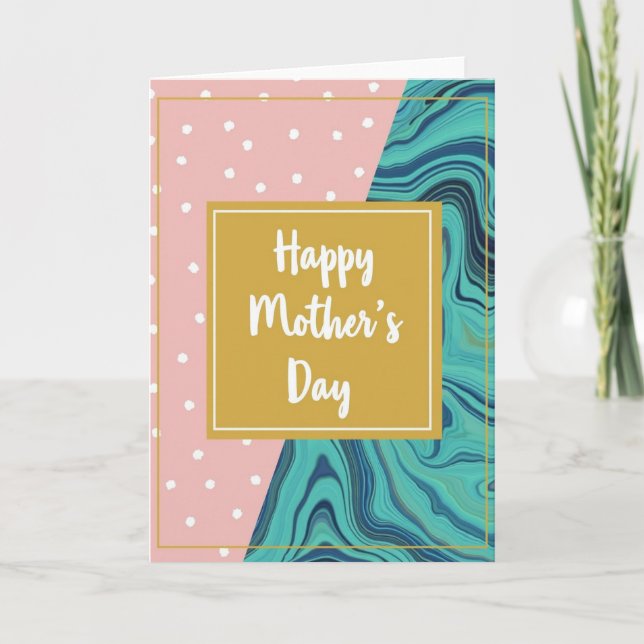 Ocean Marble Mothers Day Card (Front)