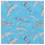 Ocean Marine Animals Dolphins Marlins Fabric