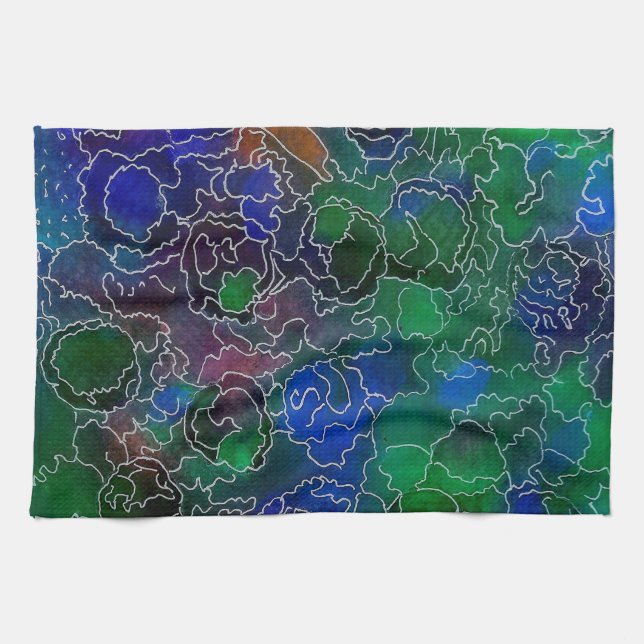 Ocean Maze Kitchen Towel (Horizontal)