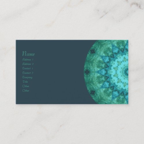 Ocean Medallion Kaleidoscope Business Card Template