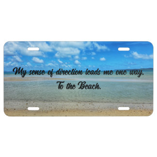 Ocean Meets Sky on Horizon License Plate