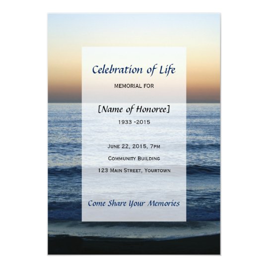 Memorial Celebration Of Life Invitation 8