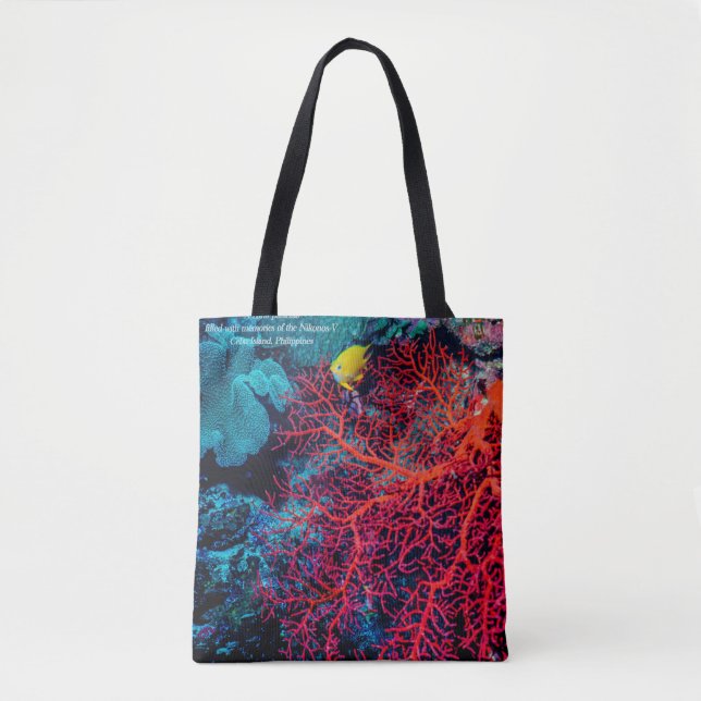 Ocean Memory / Coral reef scenery Tote Bag (Front)