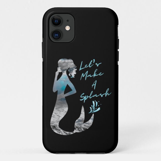 Ocean Mermaid Let's Make A Splash Case-Mate iPhone Case (Back)
