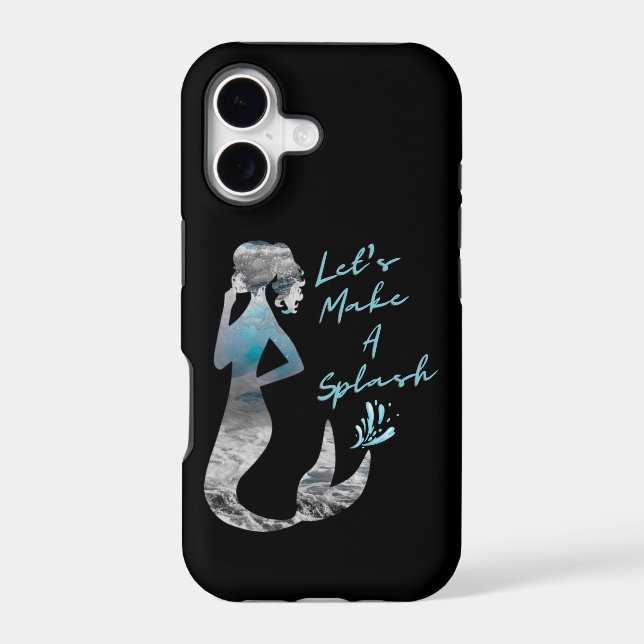 Ocean Mermaid Let's Make A Splash Iphone Case (Back)