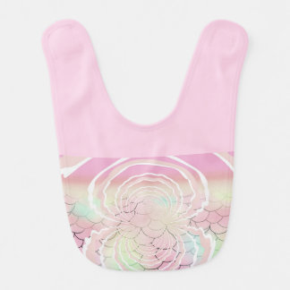 Ocean Mermaid Pink Splash Baby Bib