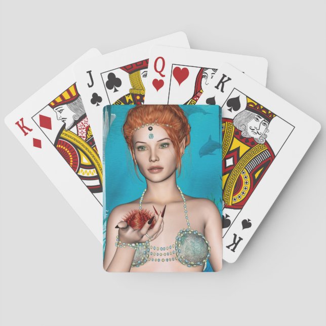 Ocean Mermaid Poker Cards (Back)