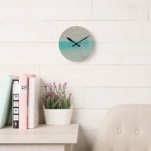 Ocean Mermaid Sea Sparkles Dream 1 Round Clock