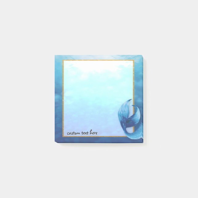 Ocean Mermaid Tail Custom Post-It Notes (Front)