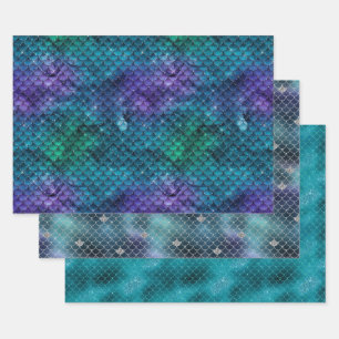 Ocean Mermaid Wrapping Paper Sheets