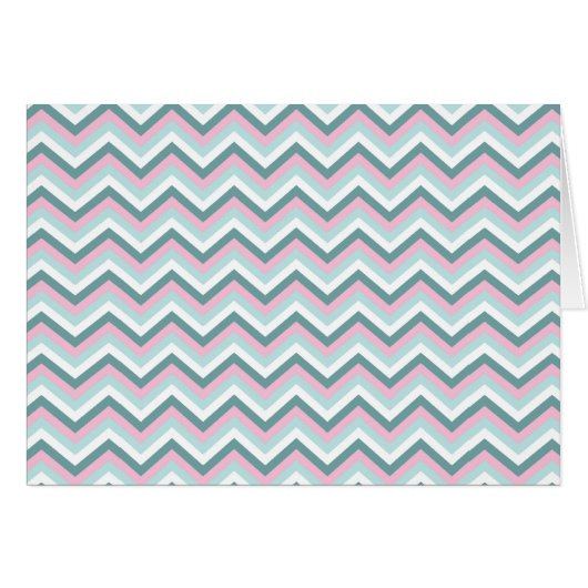 Ocean Mist Chevron Pattern Cards (Front Horizontal)