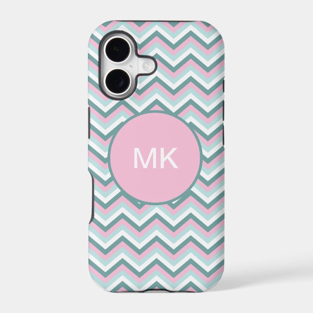 Ocean Mist Chevron Pattern Iphone Case (Back)