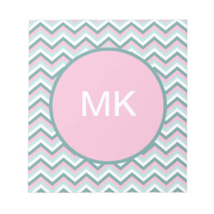 Ocean Mist Chevron Pattern Notepad