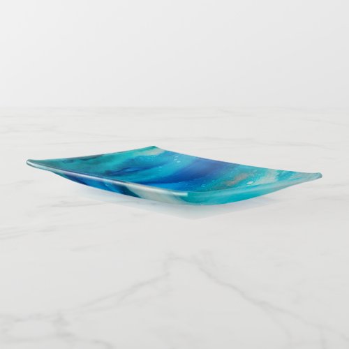 Ocean Moods  Style 2  Trendy Coastal Waters Trinket Tray