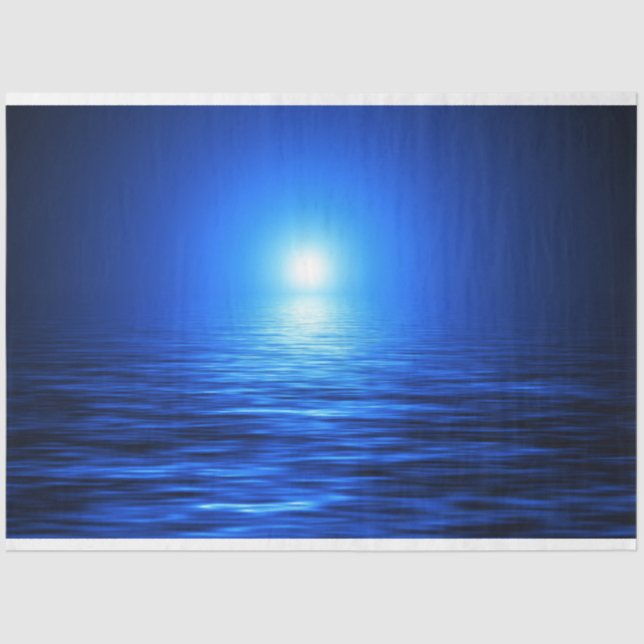 Ocean Moonlight Decoupage Tissue Paper (Front)