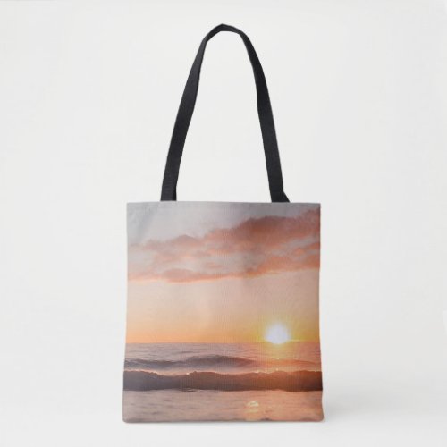Ocean Morning Sunrise AI Art Tote Bag