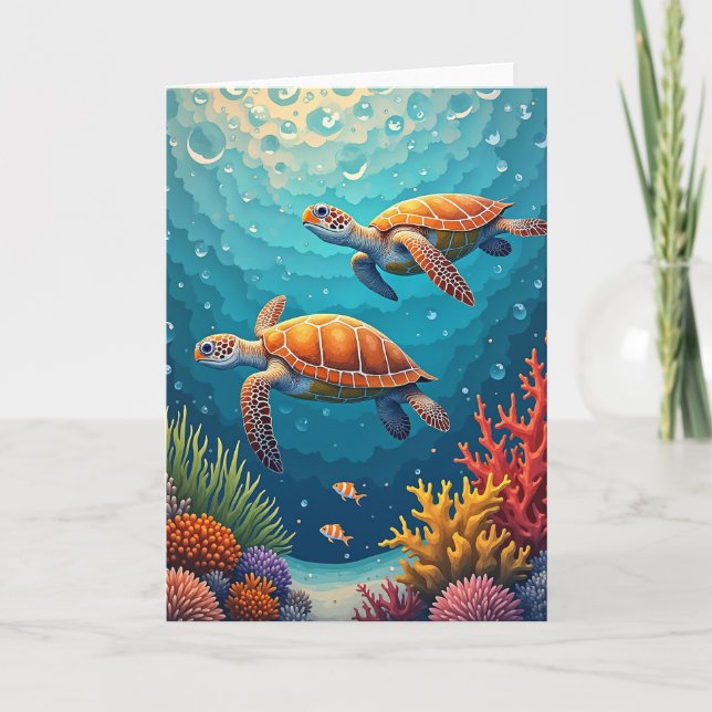 Ocean Mothers Day Scene Card (Front)