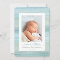 Ocean | Multi Photo Baby Photo Birth Announcement