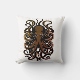 Ocean Mystique Octopus Design Throw Pillow