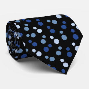 Ocean Nautical Theme Blue Black Neck Tie