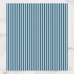 Ocean Navy Blue on Light Gray Stripe Envelope Liner