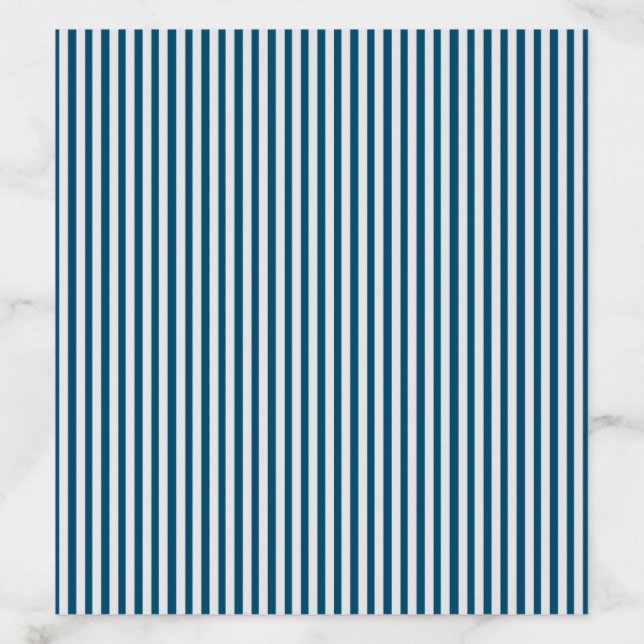Ocean Navy Blue on Light Gray Stripe  Envelope Liner (Design)