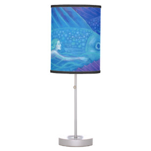 "Ocean nomads" fantasy art, mermaids, fishes & sea Table Lamp